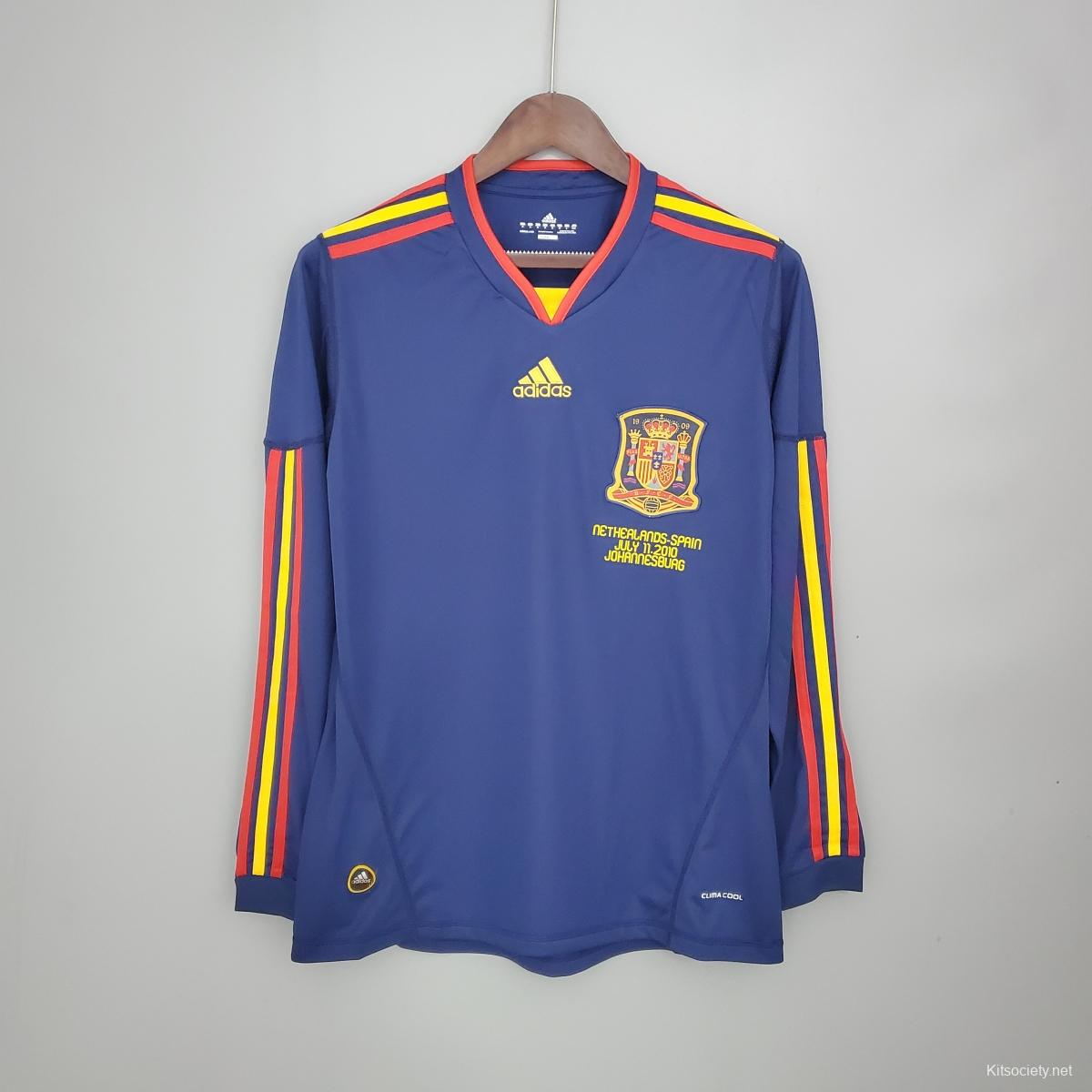 Spain Away 2010 Long Sleeve Retro Jersey – FPT Sportz LLC