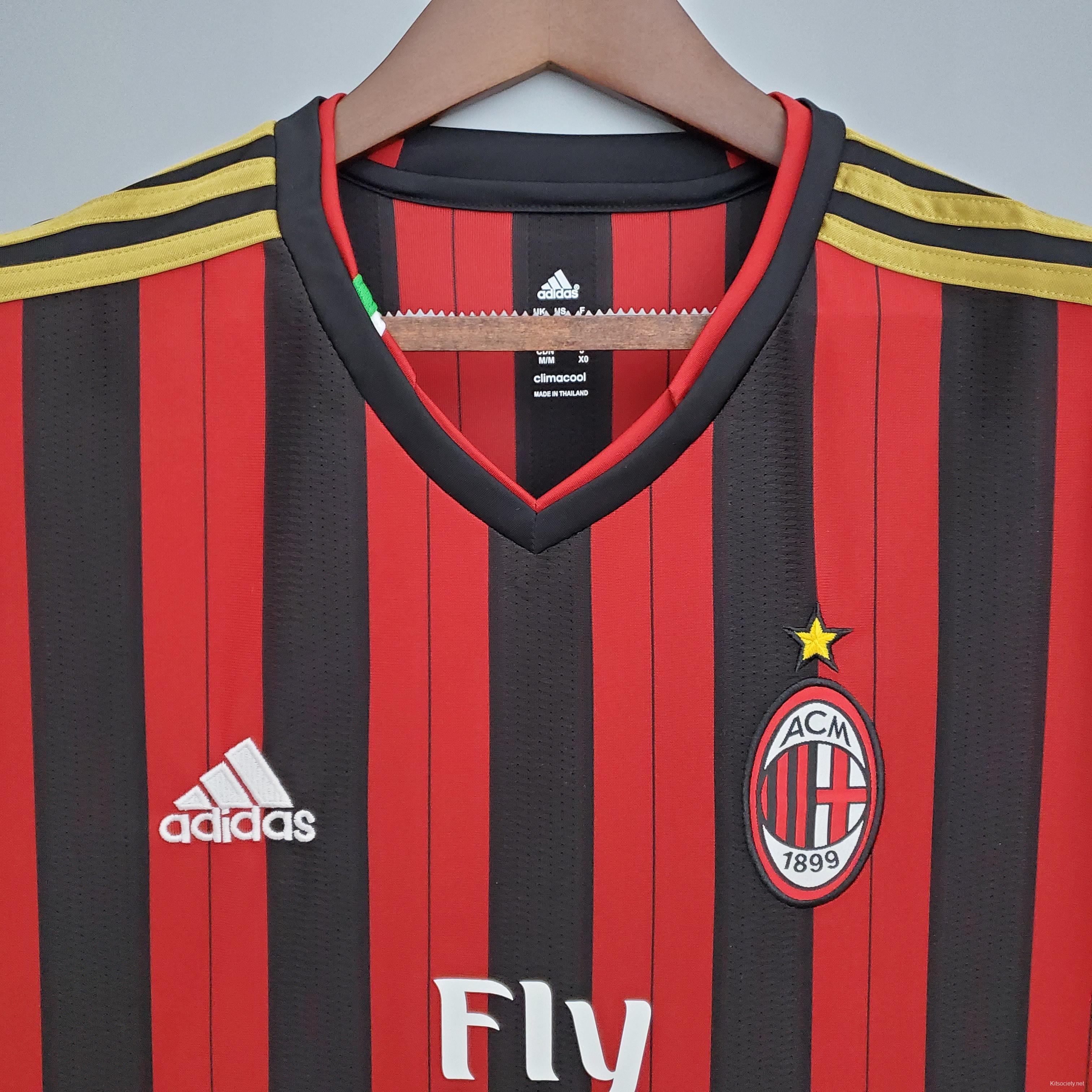 trimmen Sanctie Oprichter Retro AC Milan 13/14 home Soccer Jersey - Kitsociety