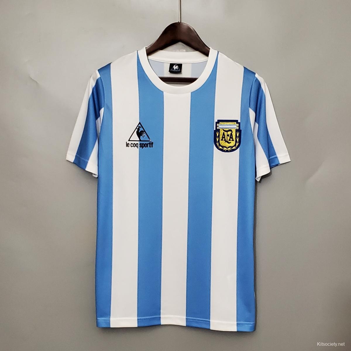 Retro Argentina 1986 home shorts black Soccer Jersey - Kitsociety