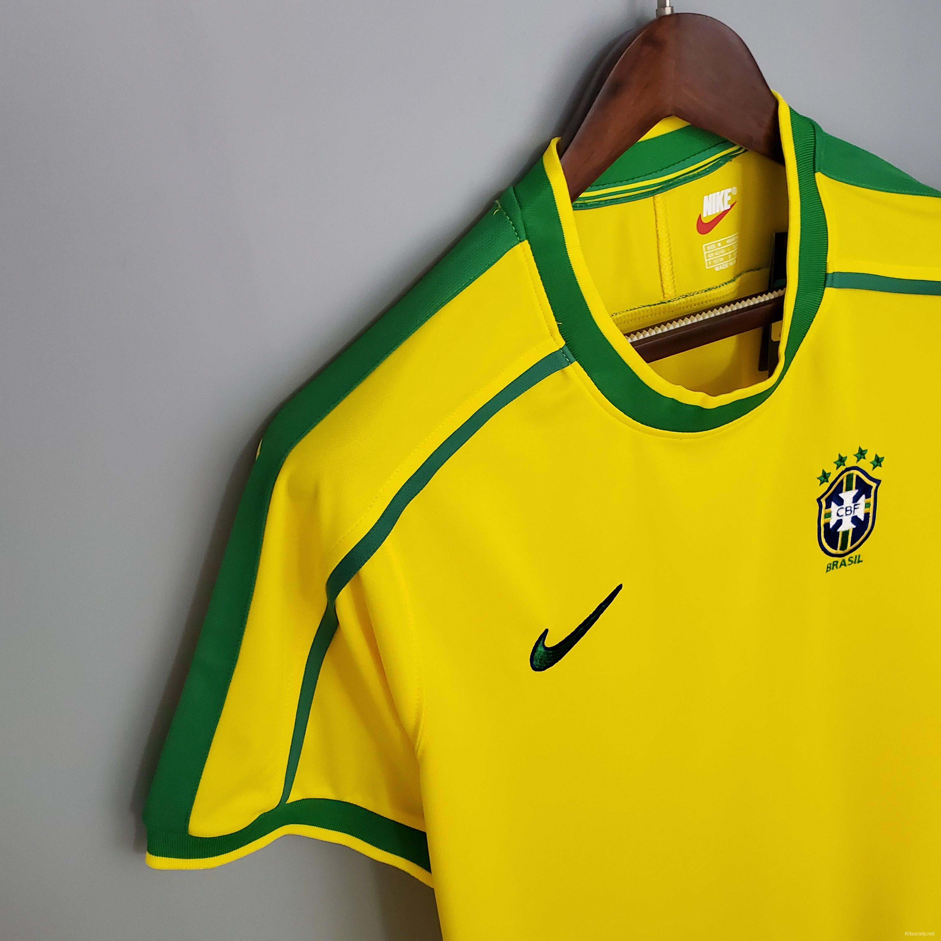 Adidas Retro Brazil Shirt,Retro Brazil Football Shirt,1998 world cup final  brazil home shirt retro soccer jerseys