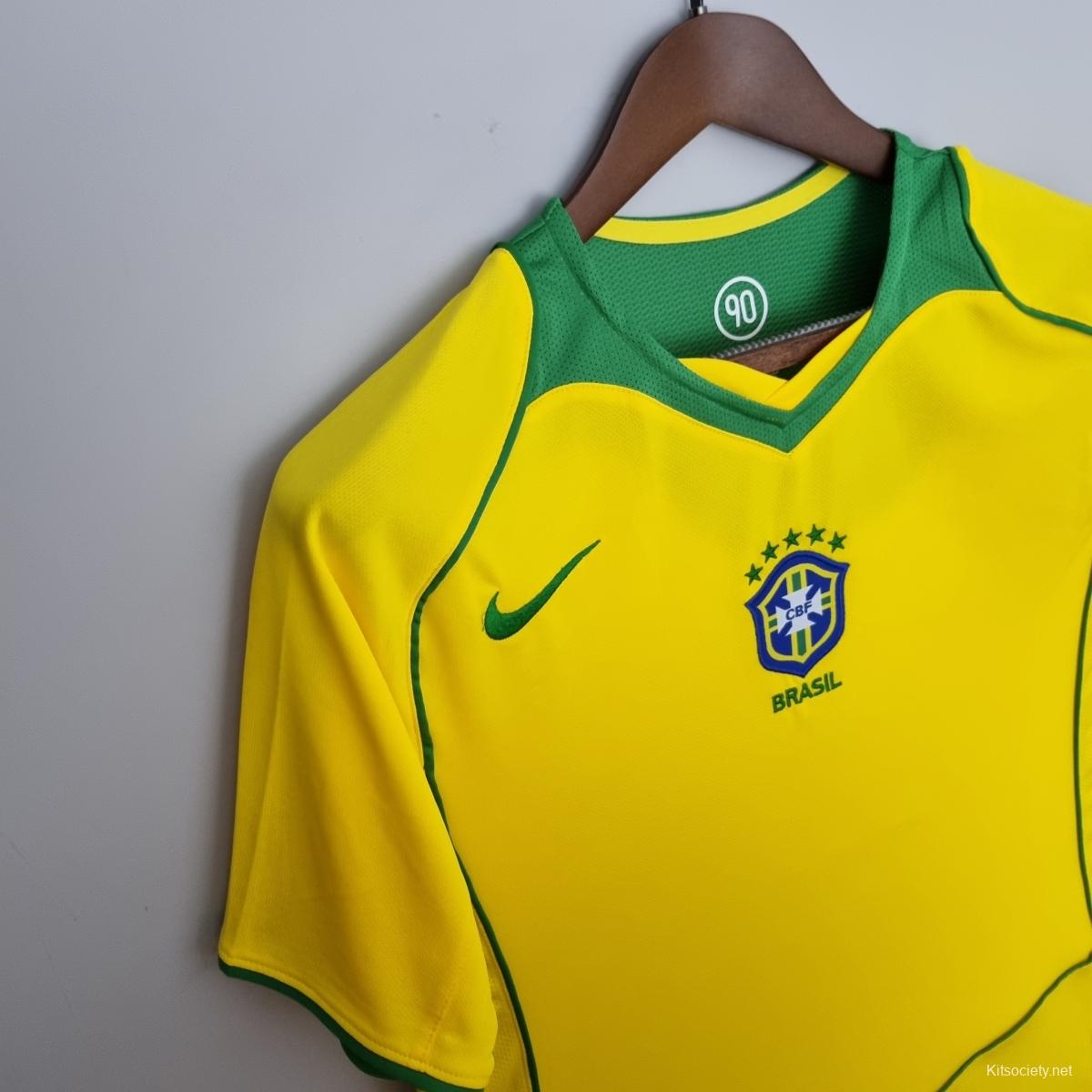 Retro 2006 Brazil Away Blue Jersey - Kitsociety