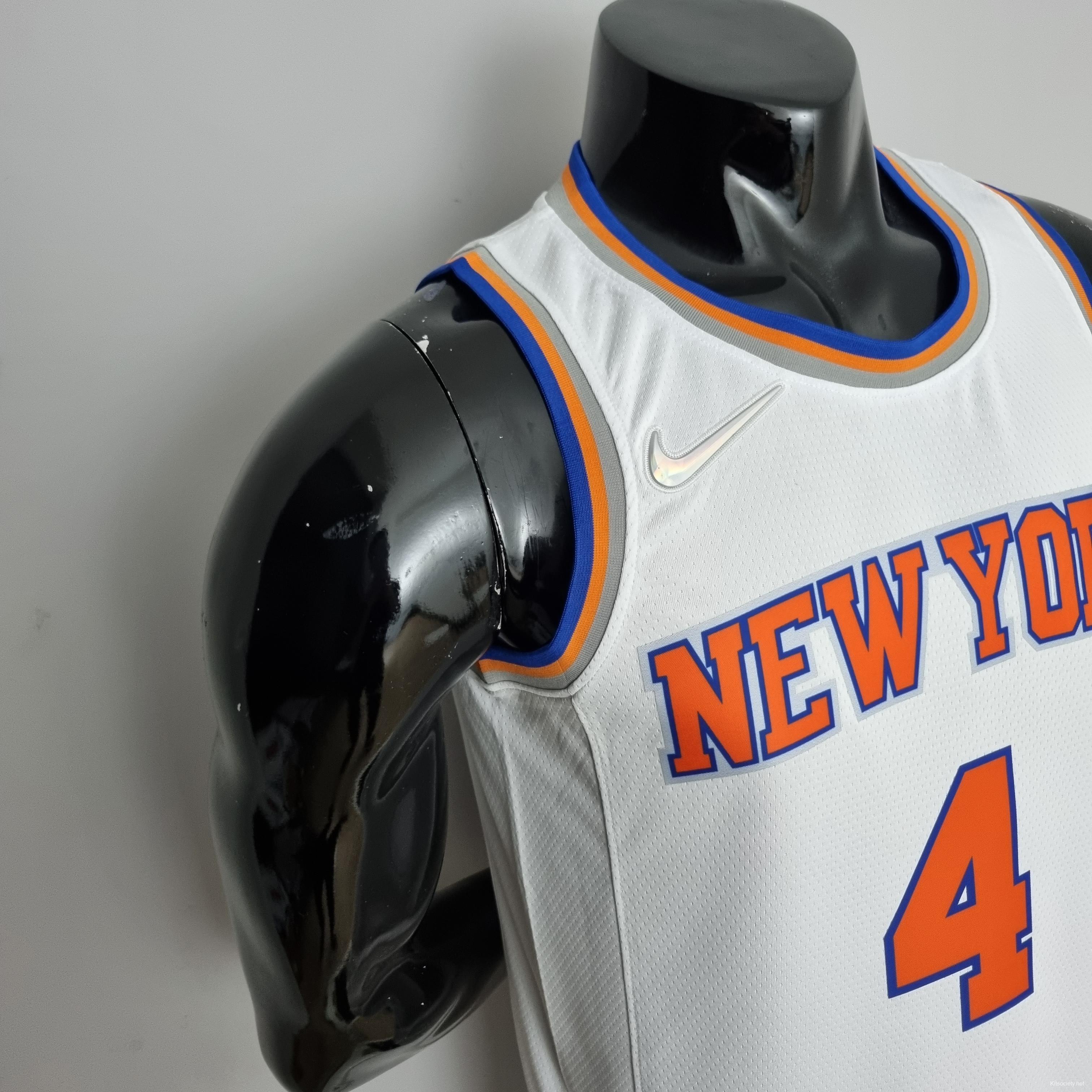 75th Anniversary Ross #4 New York Knicks White NBA Jersey - Kitsociety