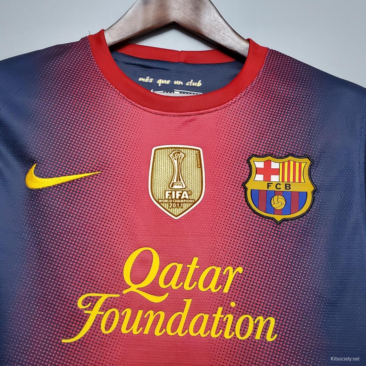 Retro 12/13 Barcelona Home Jersey - Kitsociety