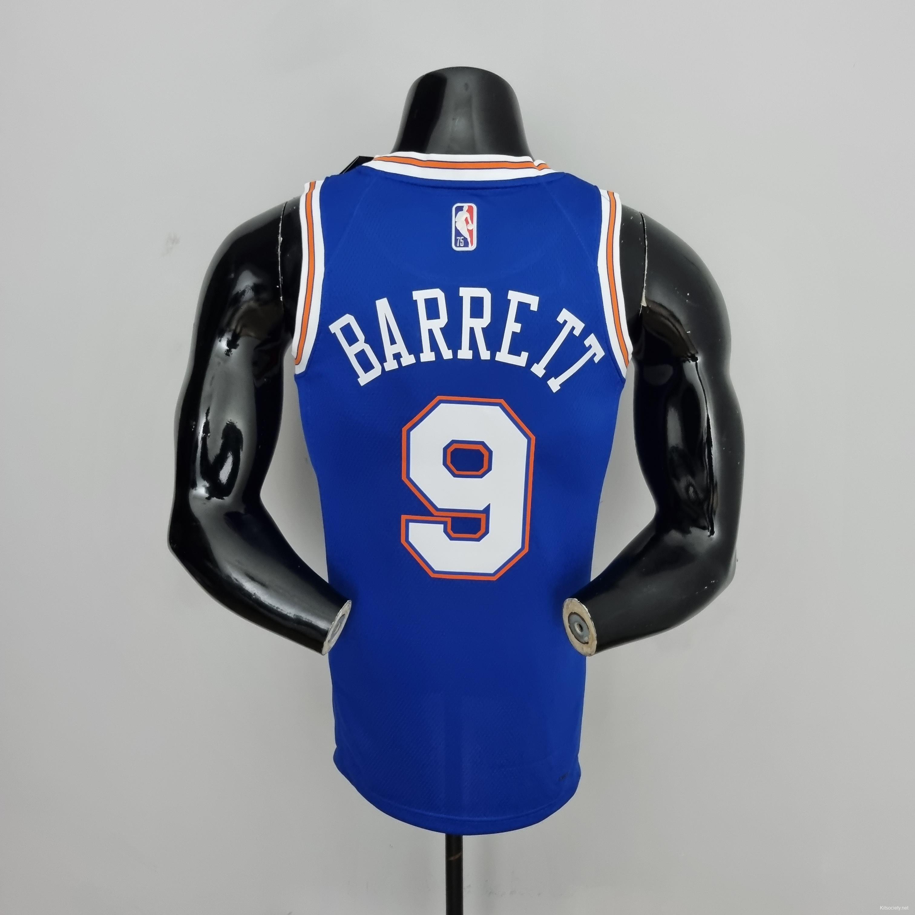 75th Anniversary Barrett#9 New York Knicks Jordan Limited Blue NBA