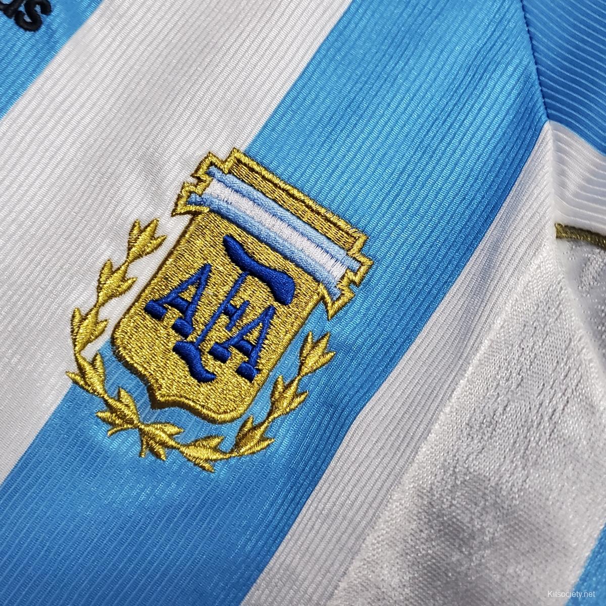 Retro 1996 Argentina Home Jersey - Kitsociety