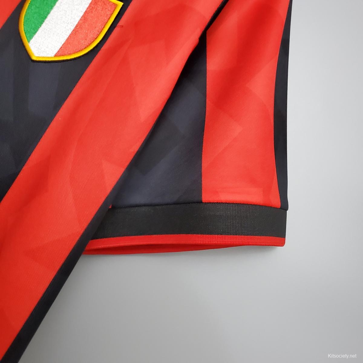 Retro 93/94 AC Milan home Soccer Jersey - Kitsociety