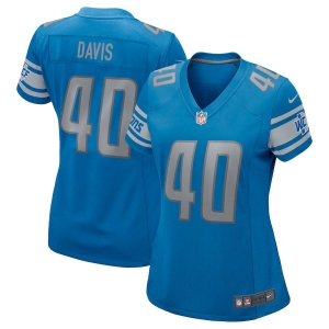 Nike Lions 40 Jarrad Davis Blue Women Vapor Untouchable Limited Jersey