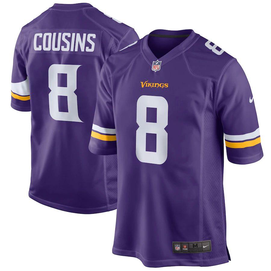 Men's Kirk Cousins Purple Therma Long Sleeve Player Limited Team Jersey -  Kitsociety