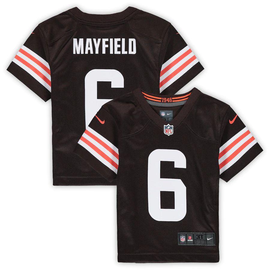 : NFL Toddler Team Color Name and Number Home Player Jersey  (Baker Mayfield Cleveland Browns Home Brown New, 2T) : Sports & Outdoors