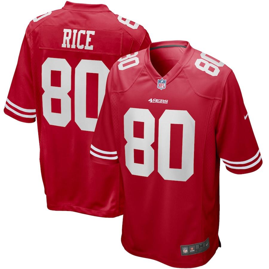 Men's Jerry Rice Scarlet Retired Player Limited Team Jersey(1) - Kitsociety