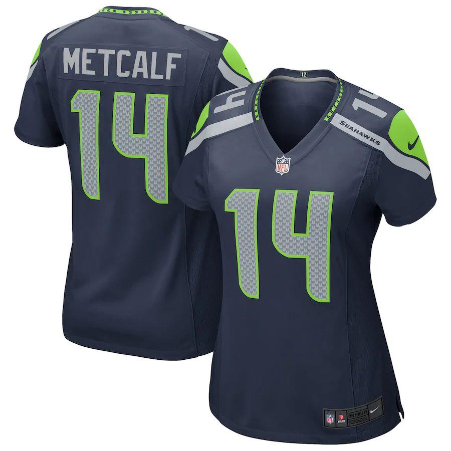 Men's Limited Seattle Seahawks NO.14 DK Metcalf Jersey - Black