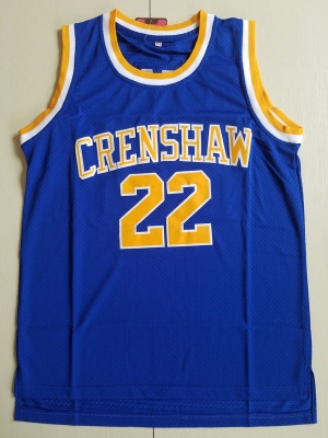 Bryant 44 Crenshaw High School Blue Basketball Jersey - Kitsociety