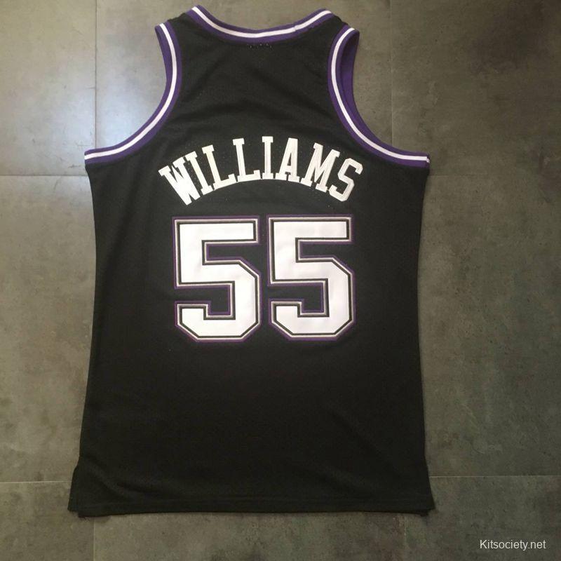 NBA 75th Anniversary Kings Williams#55 Black Purple Jersey - Kitsociety