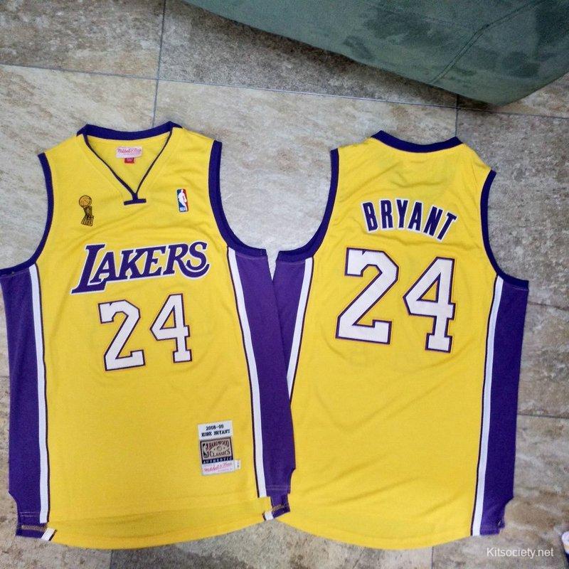 Kobe Bryant 2008-09 Lakers Premium Gold Mitchell & Ness Jersey - Size 44(L)  NWT