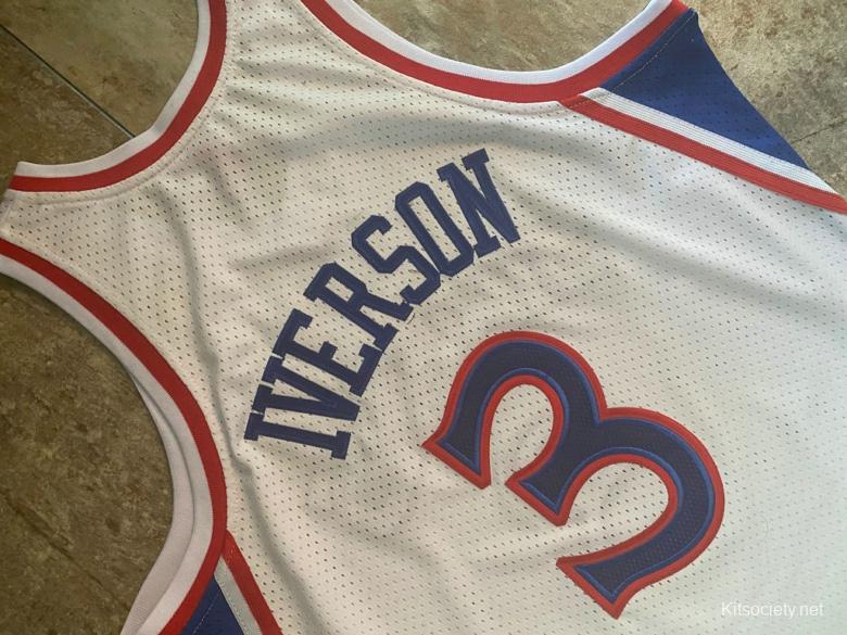 Men's Allen Iverson Blue Retro Classic Team Jersey - Kitsociety