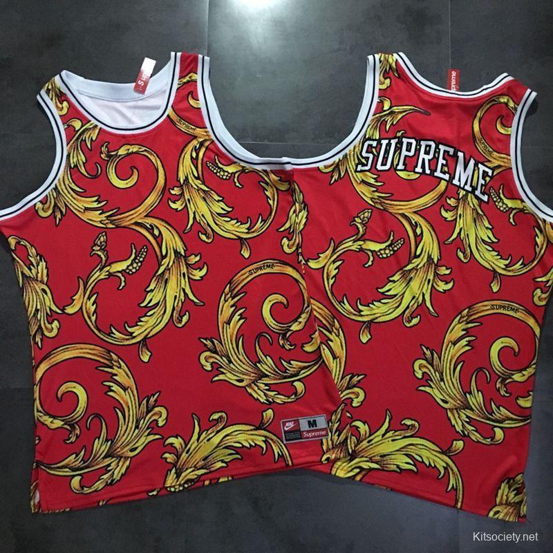 Supreme x Nike SS14 Red Basketball Jersey Size Medium Foamposite