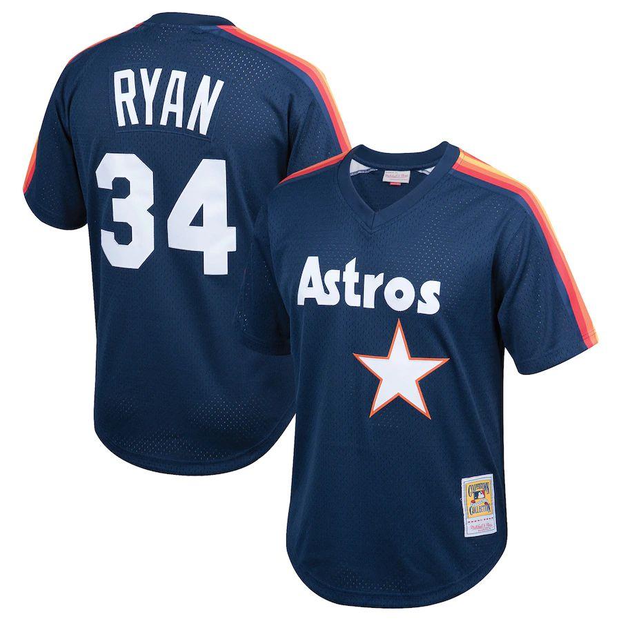 Men's Nolan Ryan Navy Cooperstown Collection Mesh Batting Practice Throwback  Jersey - Kitsociety