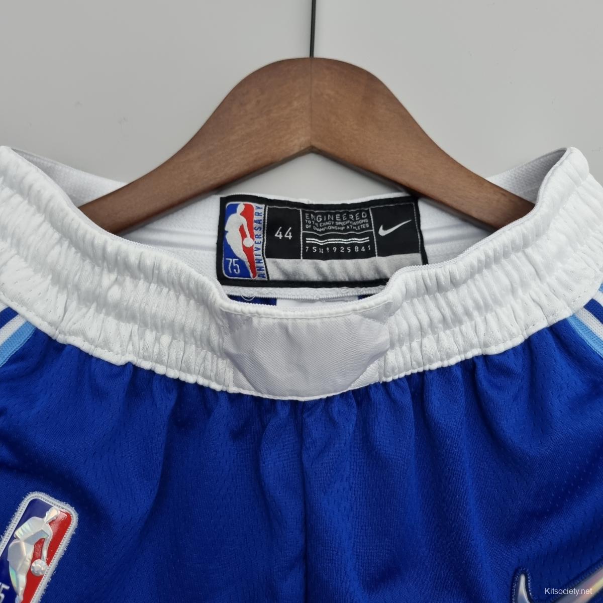 Los Angeles Lakers Retro NBA Shorts Blue White Trim - Kitsociety