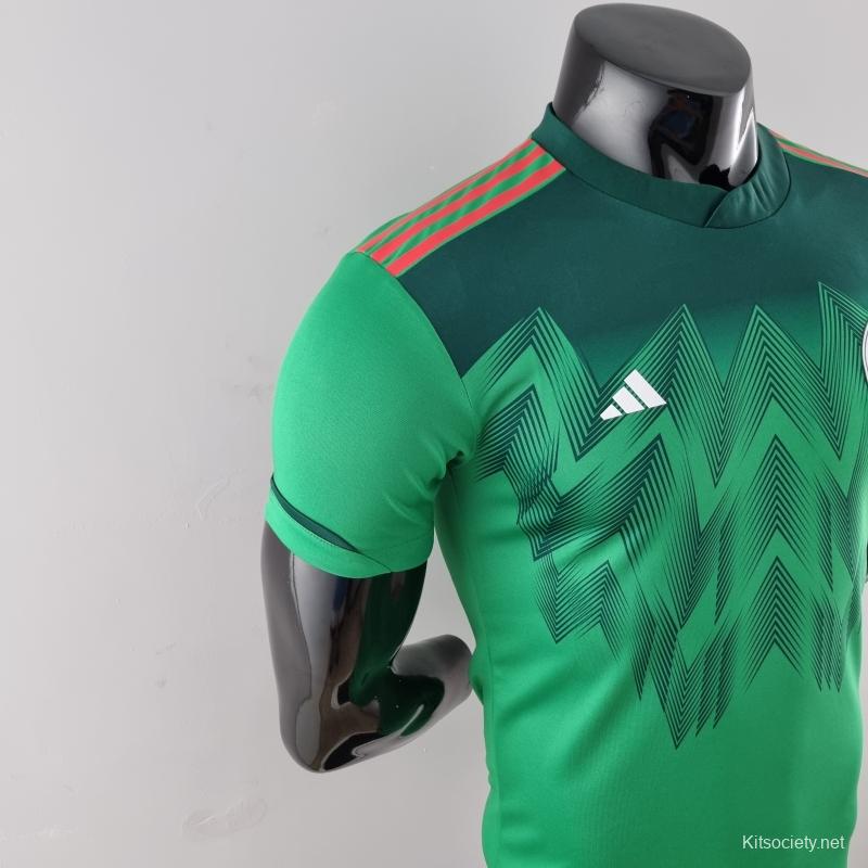 Player Version 2022 Mexico Home Soccer Jersey - Kitsociety