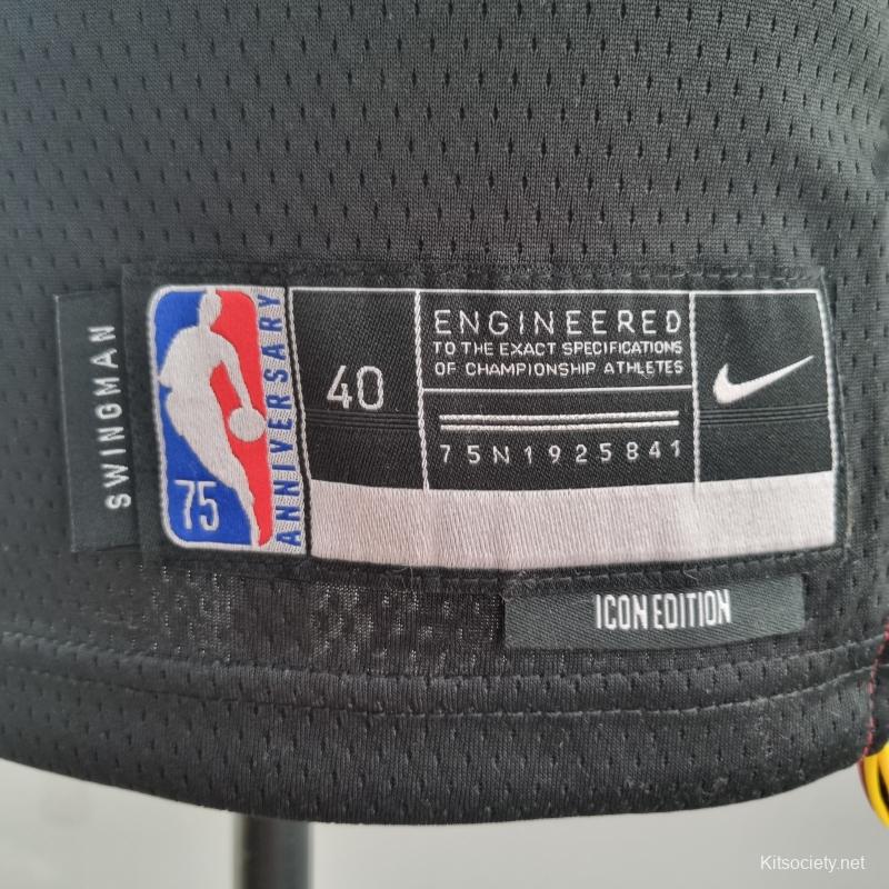 NBA 75th Anniversary Curry #30 Nets Black Jersey - Kitsociety