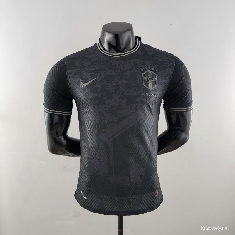 Player Version 2023 Brazil Black Goalkeeper Jersey - Kitsociety