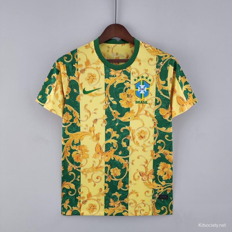 Mens Brazil Special Edition Jersey Black - Green 2022