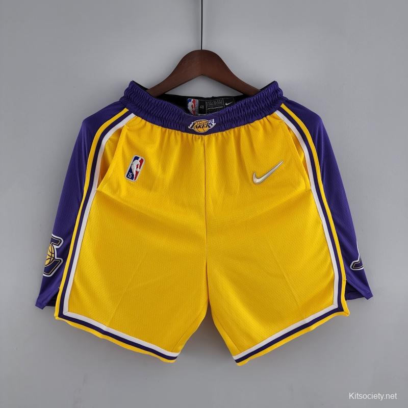 Nike LA Lakers 2021/22 City Edition Purple/Blue Swingman Shorts Mens Size M  NWT