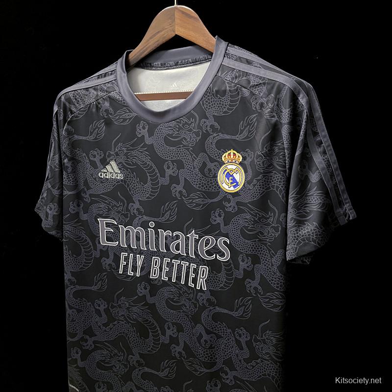 23/24 Real Madrid Dragon Black Jersey - Kitsociety