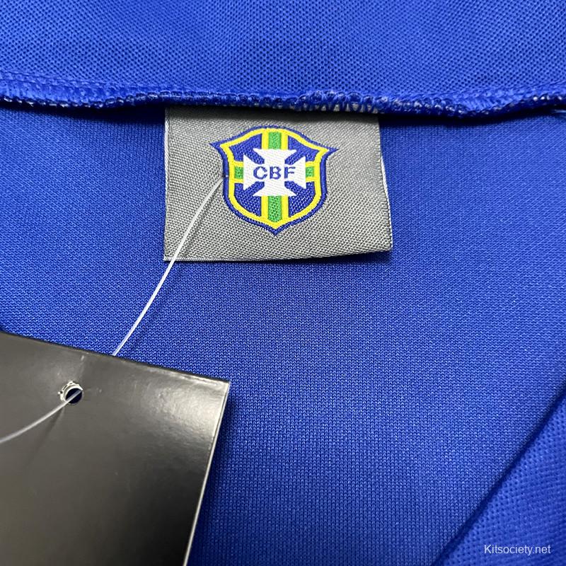 Retro 57-62 Brazil Away Blue Jersey - Kitsociety