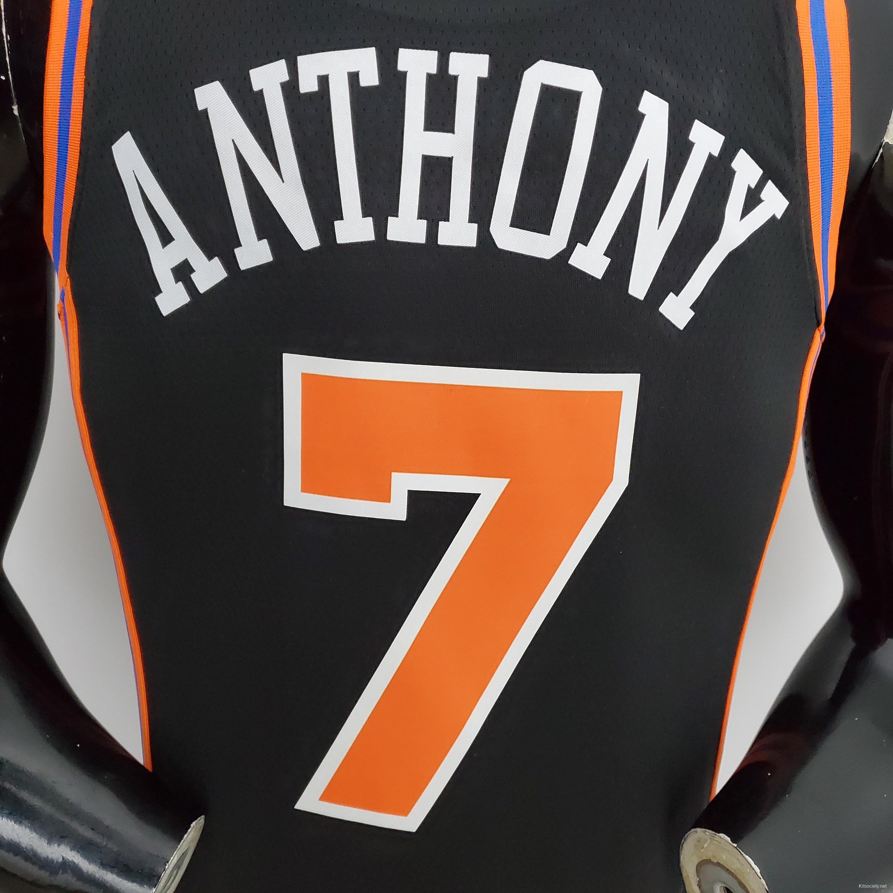 75th Anniversary Anthony #7 New York Knicks White NBA Jersey - Kitsociety