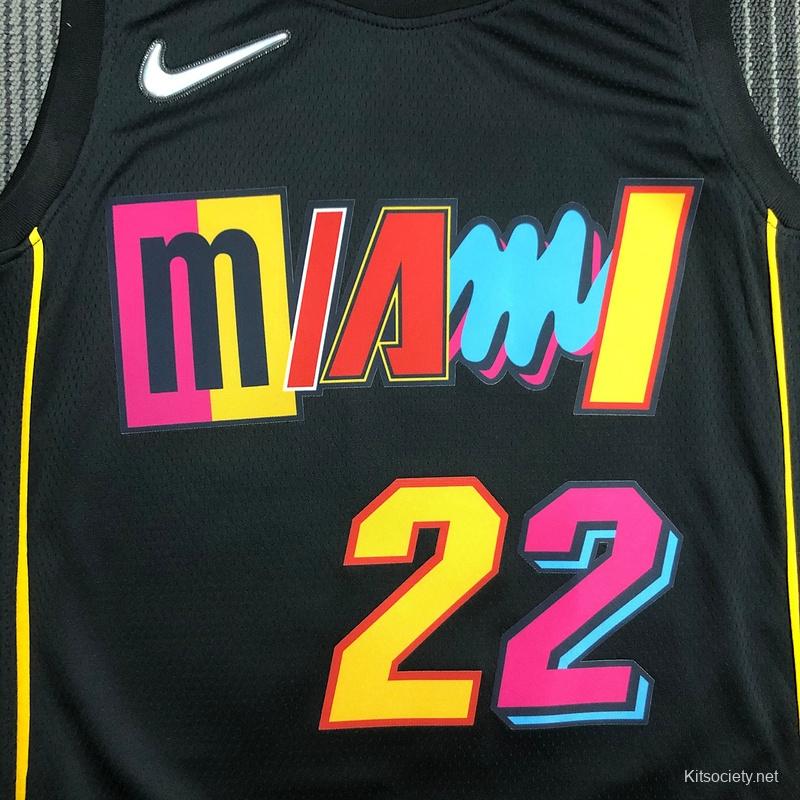 Men's Miami Heat JIMMY BUTLER #22 Nike Black 2021/22 Swingman Jersey - City  Edition