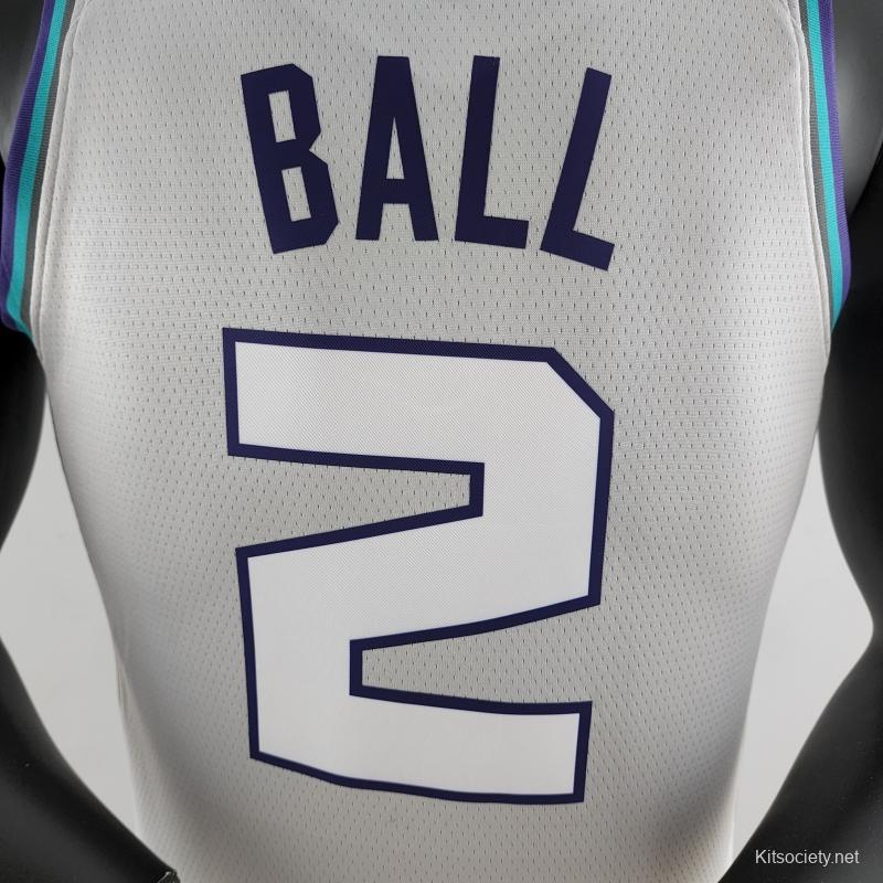 2019 Ball#2 Charlotte Hornets Grey NBA Jersey - Kitsociety