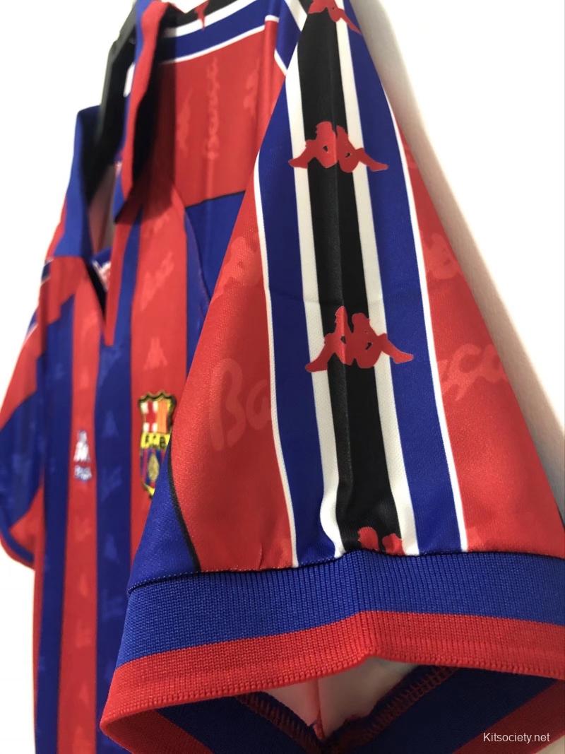 1996-97 FC Barcelona *PLAYER ISSUE* home jersey (#25 DE LA PEÑA