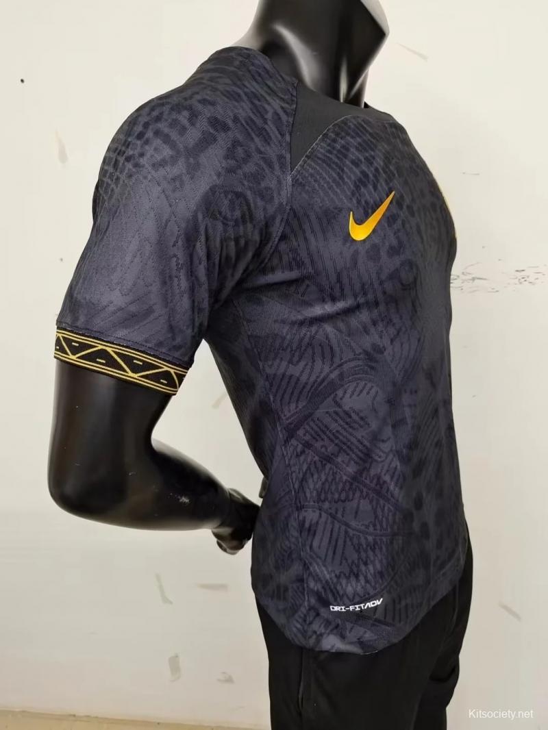 2022 Brazil Black Soccer Jersey - Kitsociety