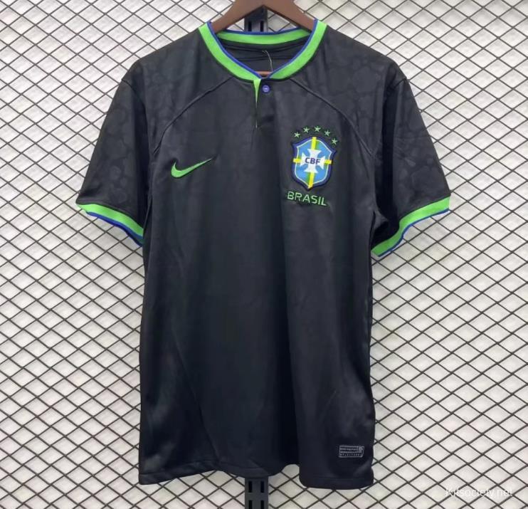 Womens Brazil Special Edition Jersey Black - Shiny Blue Logo 2022