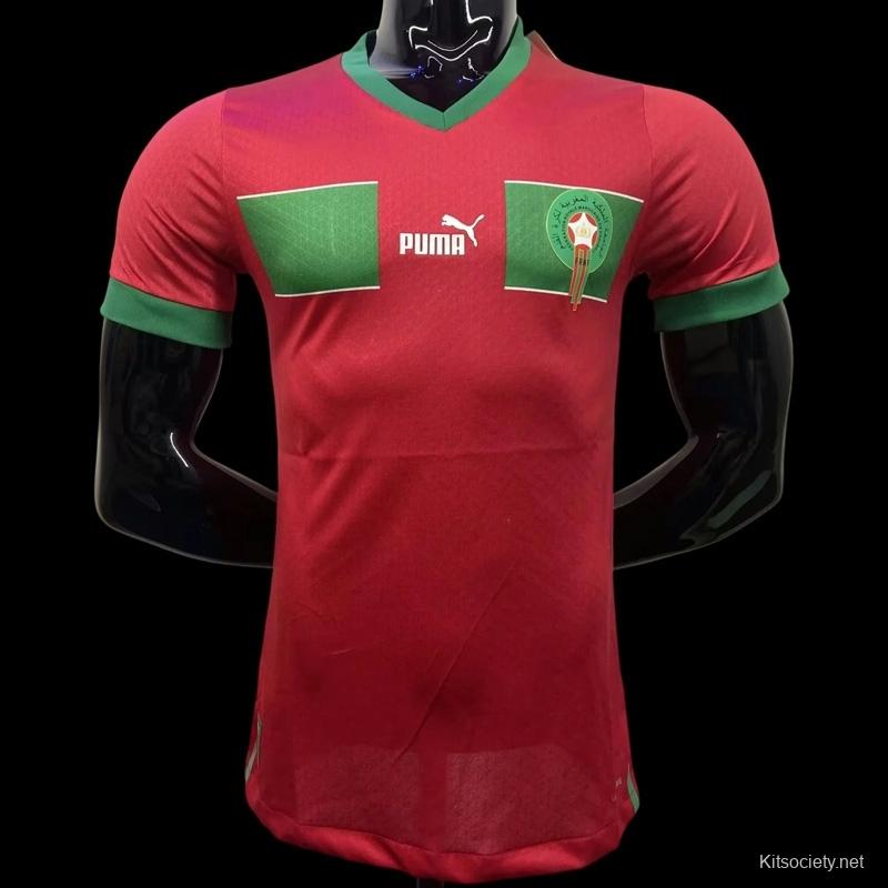 2022 Morocco Away Soccer Jersey - Kitsociety