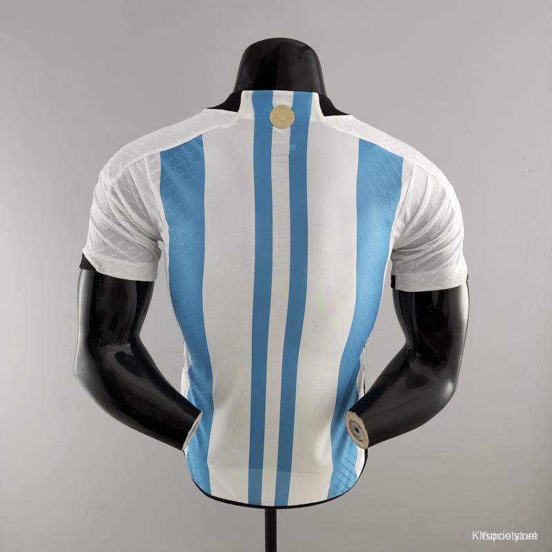 2022 Argentina Women's Home 2 Stars Soccer Jersey - Kitsociety