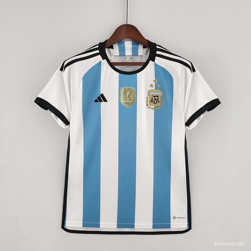 Player Version 3 Stars 2022 Argentina MESSI #10 Home Jersey With World Cup  Champion Patches - Kitsociety