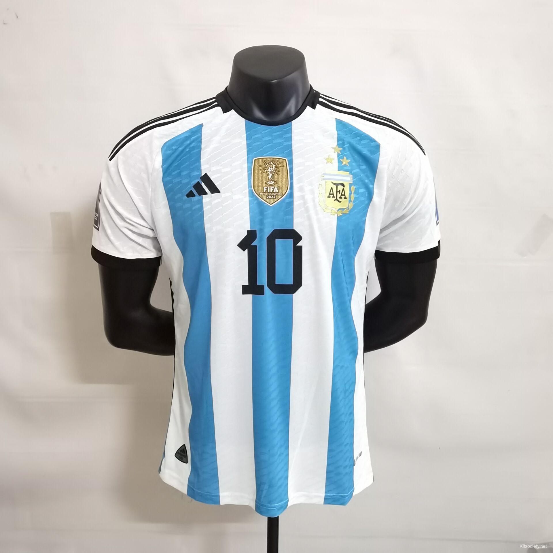 New MESSI #10 Argentina Home World Cup 2022 Champion Authentic Jersey