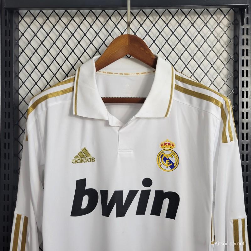 Retro 10-11 Real Madrid Away Black Long Sleeve Soccer Jersey - Kitsociety