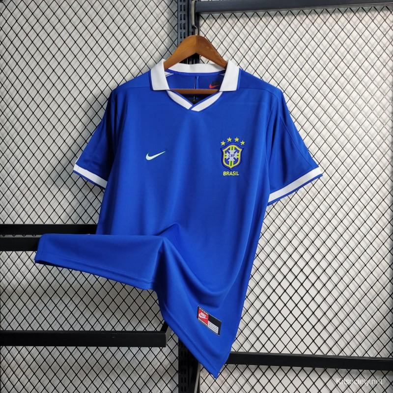 2023 Women Brazil Away Blue Jersey - Kitsociety