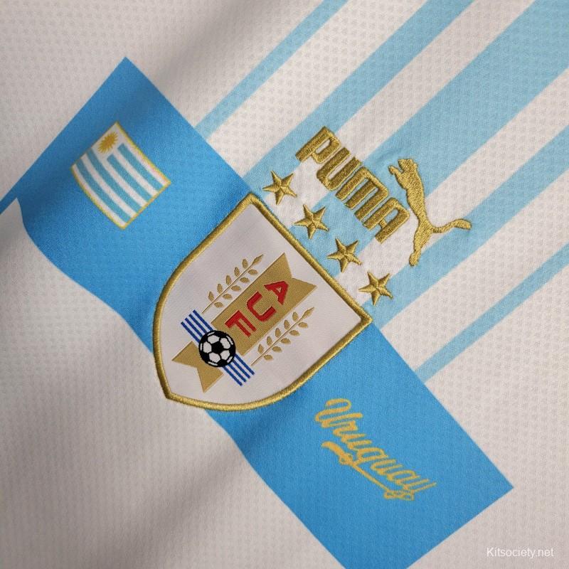 Puma 2018 Uruguay Away Jersey- White/Blue