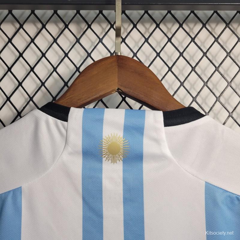 2022 Argentina Women's Home 2 Stars Soccer Jersey - Kitsociety