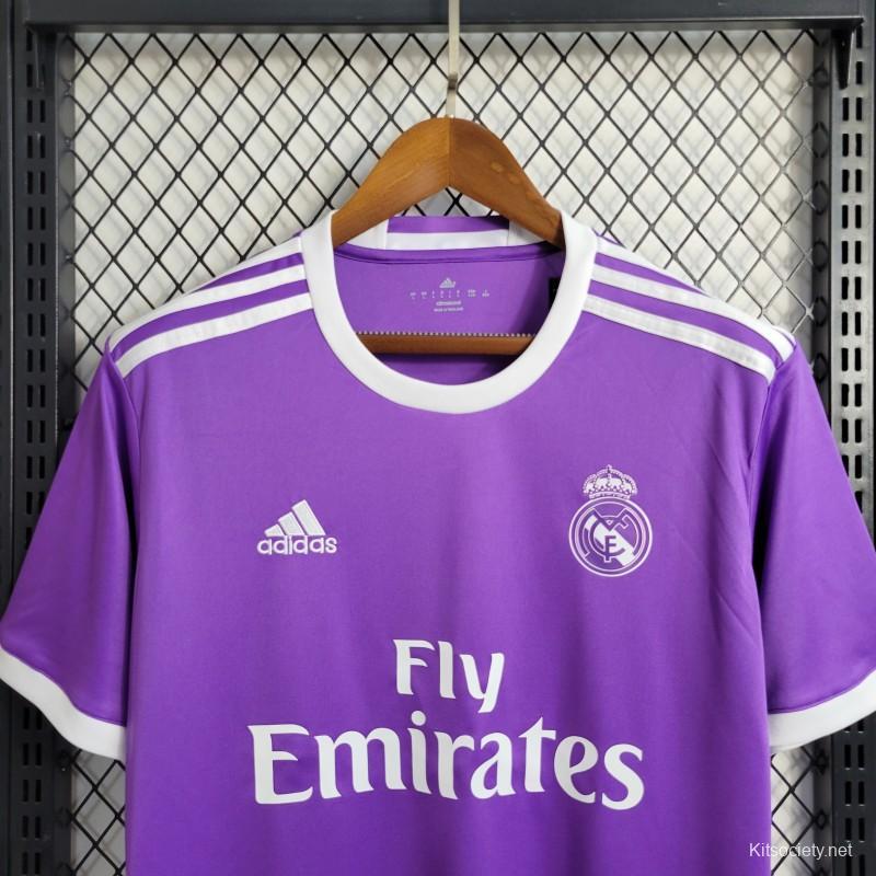 Retro Real Madrid 17/18 Away Purple Jersey - Kitsociety
