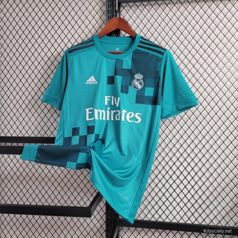 Adidas Real Madrid Black/Teal Football Soccer Jersey Climacool Youth Size  Medium