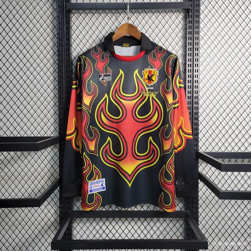 Retro 1998 Japan Goalkeeper Red Flame Jersey - Kitsociety