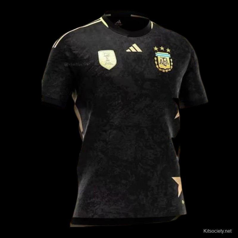 blusa Agotamiento privado 3 Stars 2023 Argentina Black Commemorative Jersey With World Cup Champion  Patch - Kitsociety