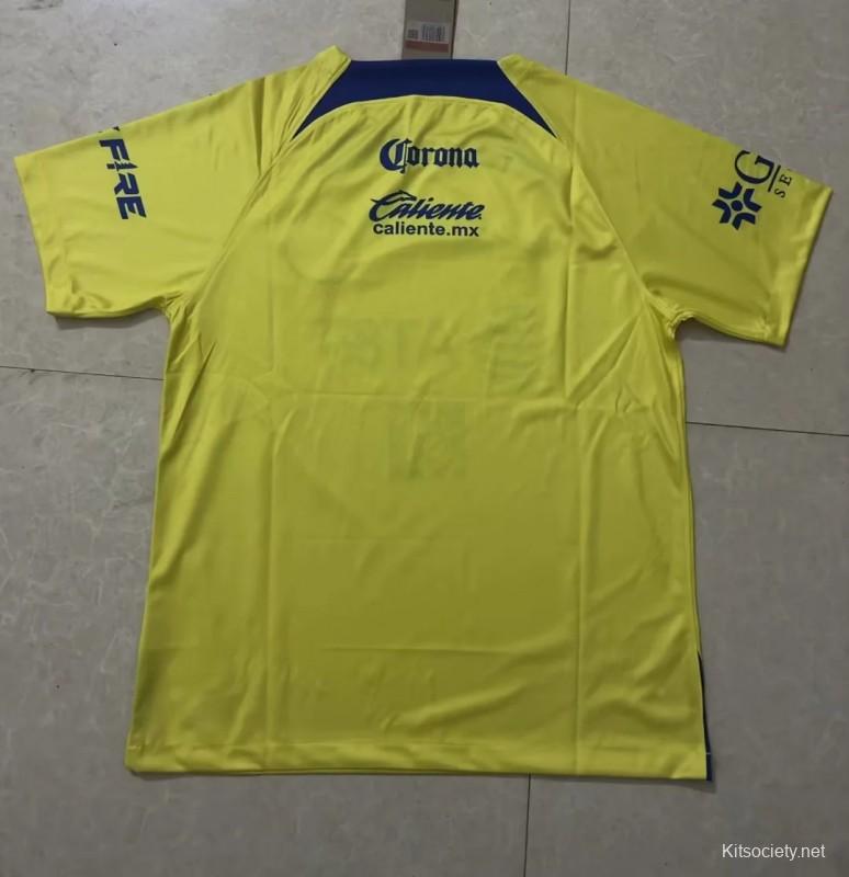 Club America Yellow Amarilla Premium Soccer Jersey 