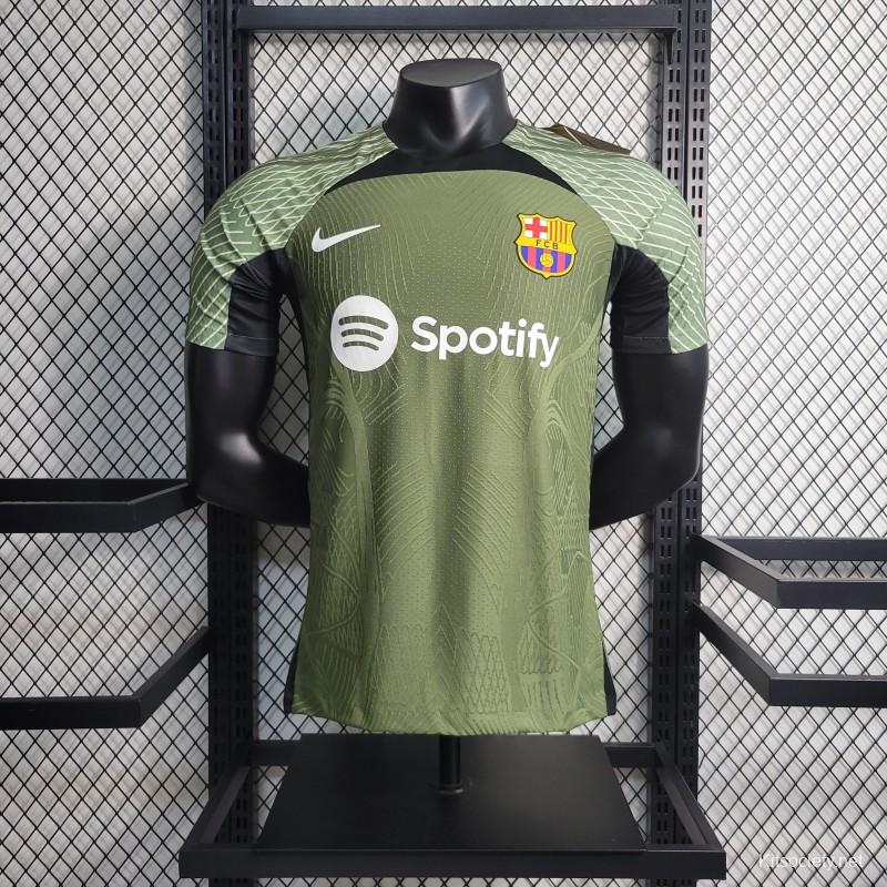 23-24 Long Sleeve Barcelona Black Goalkeeper Jersey - Kitsociety