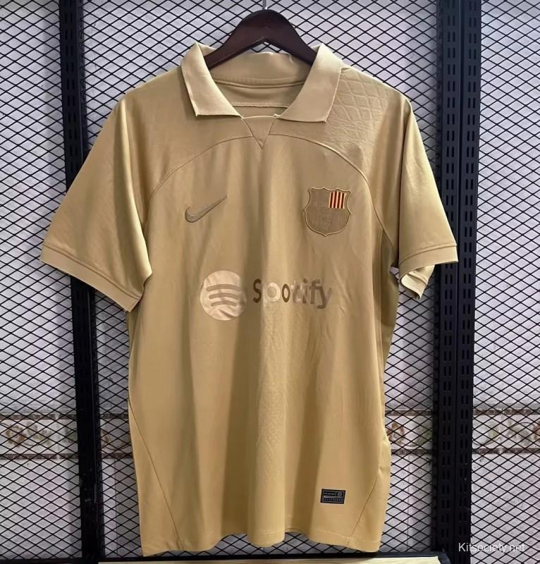 23-24 Barcelona Black Gold Special Edition Jersey - Kitsociety